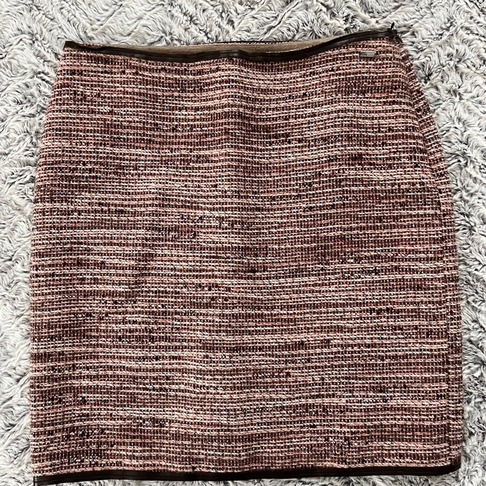 EUC Escada Sport tweed skirt with leather details. Size EU 38, US 6